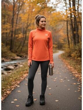 Brand New with Tags The North Face Orange Women's Medium 1/4 Zip Pullover Medium